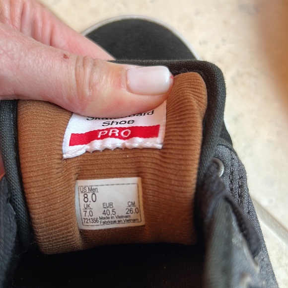 Vans Mens Size 8 black And Gray Shoes - Picture 5 of 5